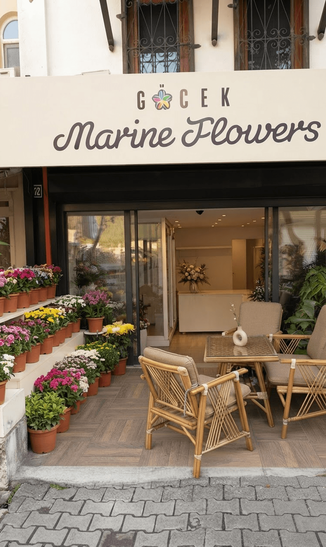 Göcek Marine Flowers çiçek mağazası – Turgut Özal Cd., Göcek